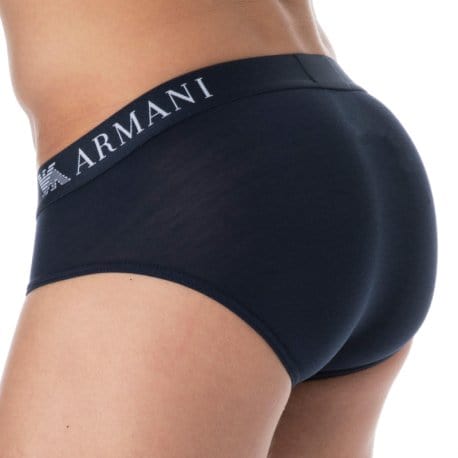 Emporio Armani Slip Eco Viscose Bleu Marine