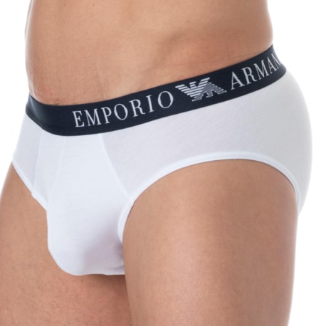 Emporio Armani Eco Viscose Briefs - White