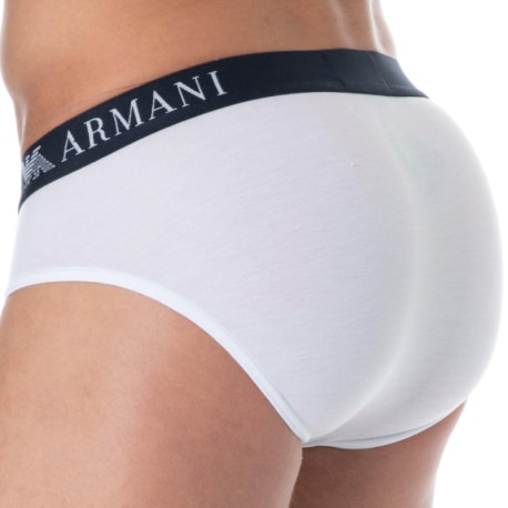 Emporio Armani Eco Viscose Briefs - White