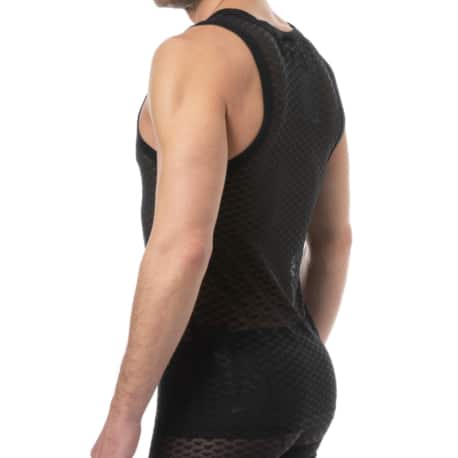 Emporio Armani Eagle Mesh Tank Top - Black