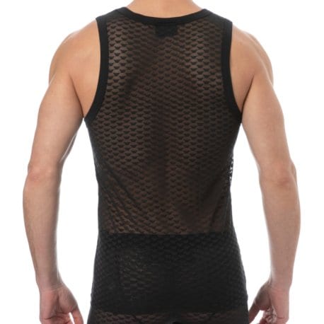 Emporio Armani Débardeur Eagle Mesh Noir