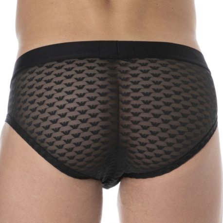 Emporio Armani Slip Eagle Mesh Noir