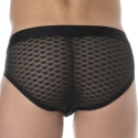 Emporio Armani Eagle Mesh Briefs - Black