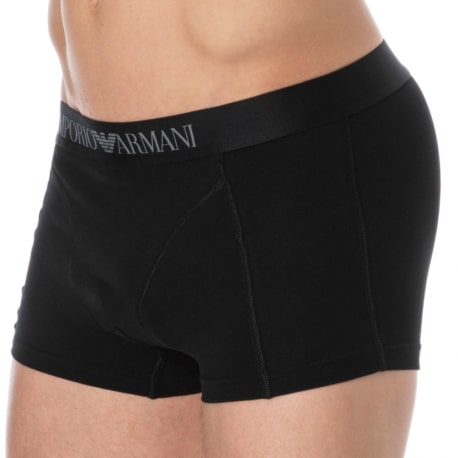 Emporio Armani Stretch Piquet Boxer Briefs - Black