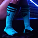 Breedwell Hex Knee Socks - Aqua Blue