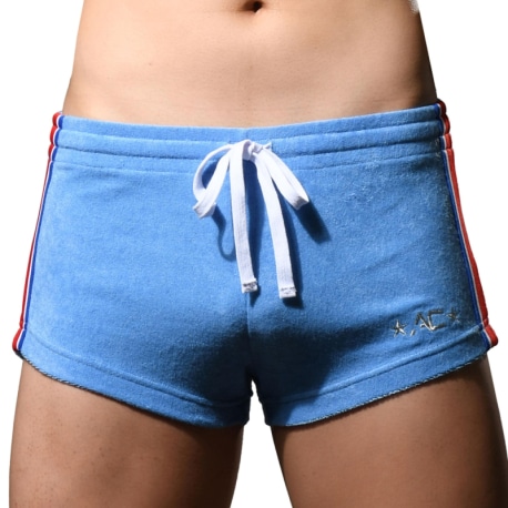 Andrew Christian Roller Disco Booty Shorts - Light Blue