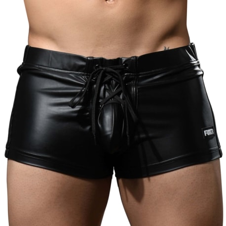 Andrew Christian FUKR Stud Lace Up Shorts - Black