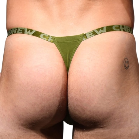 Andrew Christian Almost Naked Lust Modal Thong - Olive