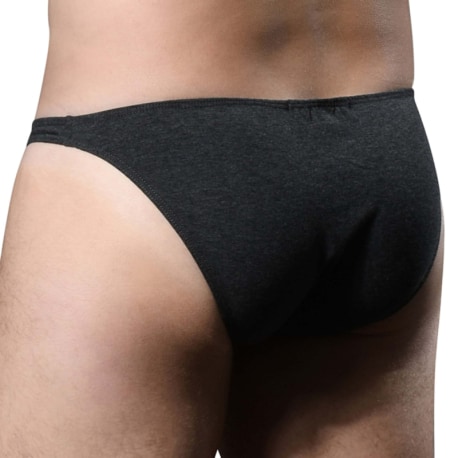 Andrew Christian Almost Naked Deep V Cut Briefs - Charcoal