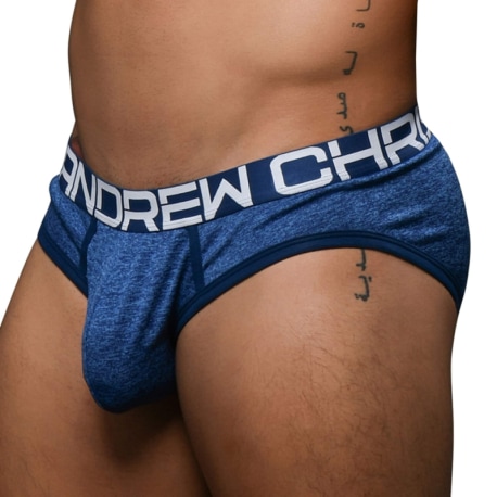 Andrew Christian Moisture Control Briefs with Show-It - Heather Blue