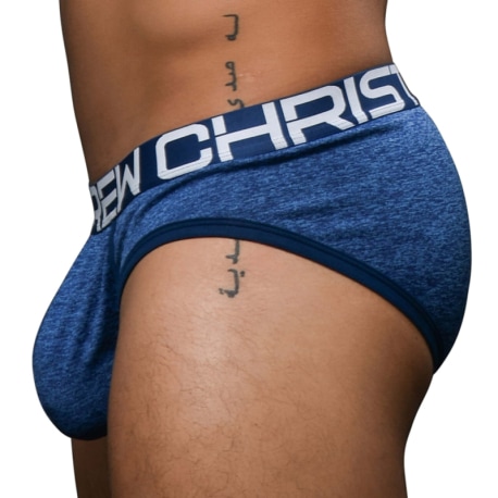 Andrew Christian Slip Moisture Control Show-It Bleu Chiné