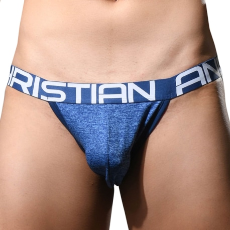 Andrew Christian Moisture Control Jock with Show-It - Heather Blue