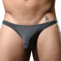 Andrew Christian Slip Ultra Low-Rise No-Show Almost Naked Gris Acier