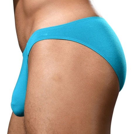 Andrew Christian Almost Naked No-Show Ultra Low-Rise Briefs - Teal