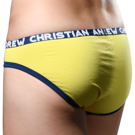 Andrew Christian Almost Naked Fly Tagless Briefs - Citrus Yellow