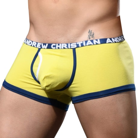 Andrew Christian Almost Naked Fly Tagless Trunks - Citrus Yellow