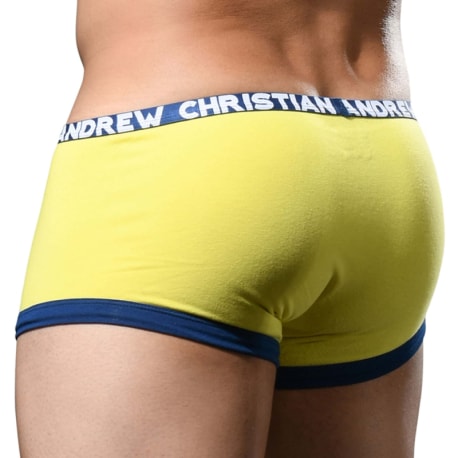 Andrew Christian Almost Naked Fly Tagless Trunks - Citrus Yellow