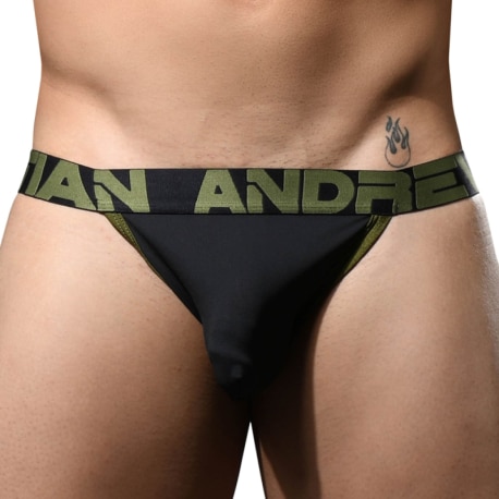 Andrew Christian Almost Naked Moisture Control Tanga Briefs - Black