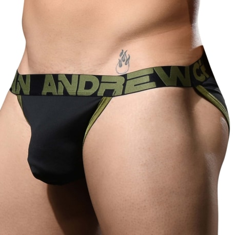 Andrew Christian Almost Naked Moisture Control Tanga Briefs - Black