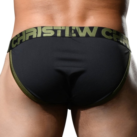 Andrew Christian Slip Tanga Almost Naked Moisture Control Noir