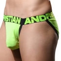 Andrew Christian Almost Naked Moisture Control Tanga Briefs - Neon Yellow