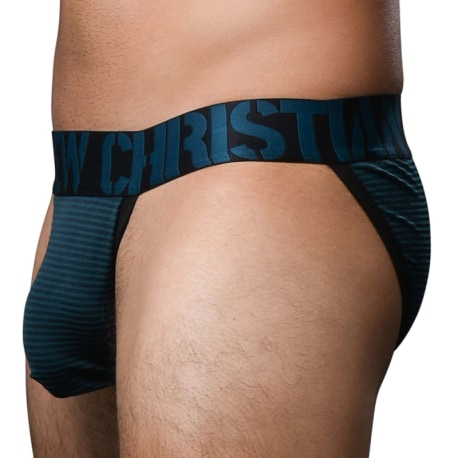 Andrew Christian Almost Naked Hanover Tanga Briefs - Stripes