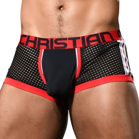 Andrew Christian Almost Naked Competition Mesh Trunks - Black