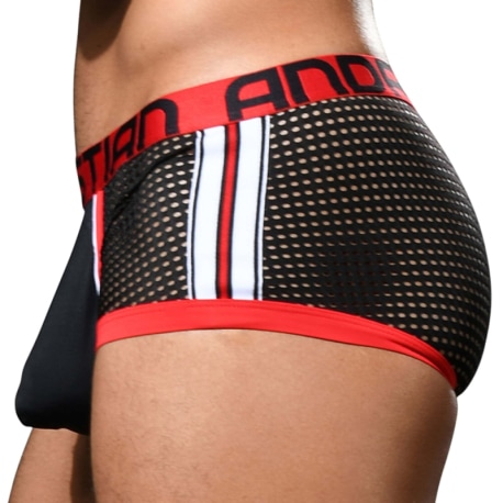 Andrew Christian Almost Naked Competition Mesh Trunks - Black