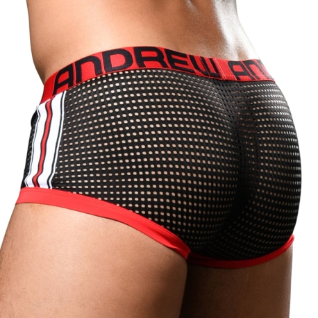 Andrew Christian Almost Naked Competition Mesh Trunks - Black