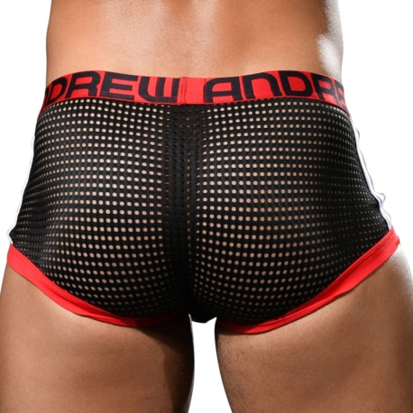 Andrew Christian Almost Naked Competition Mesh Trunks - Black