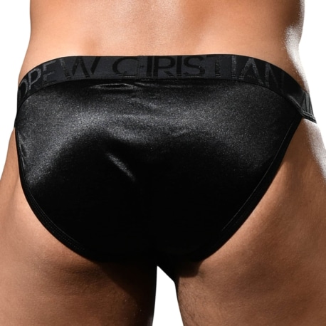 Andrew Christian Almost Naked Onyx Tanga Briefs - Black