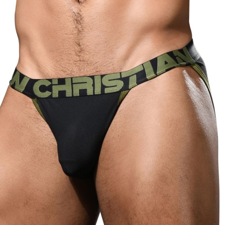 Andrew Christian Almost Naked Moisture Control Fun Jock - Black