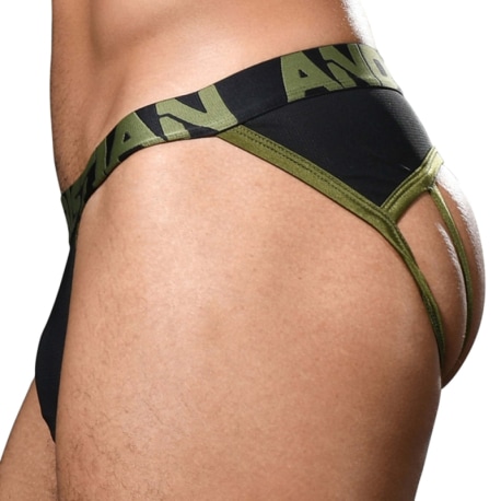 Andrew Christian Jock Strap Fun Almost Naked Moisture Control Noir