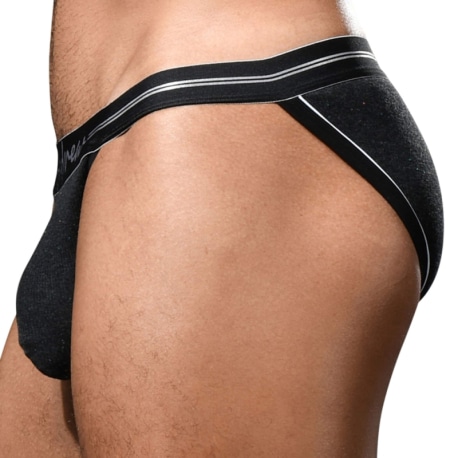 Andrew Christian Almost Naked Glampground Snap Briefs - Charcoal