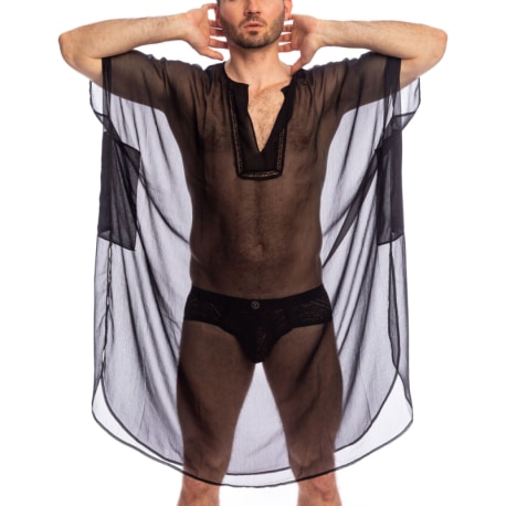 L'Homme invisible Caftan Chantilly Noir