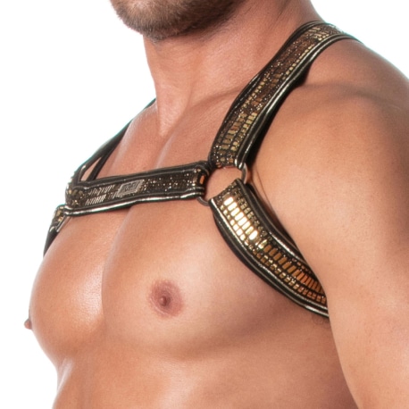 TOF Paris Glitter Bulldog Harness - Gold