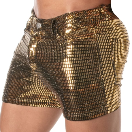 TOF Paris Short 5 Poches Glitter Or