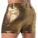 TOF Paris Glitter 5 Pockets Shorts - Gold