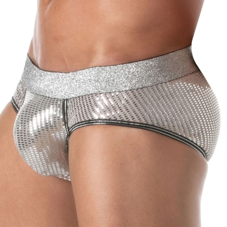 TOF Paris Glitter Briefs - Silver