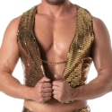 TOF Paris Glitter Chain Vest - Gold