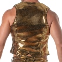 TOF Paris Glitter Chain Vest - Gold