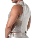 TOF Paris Glitter Chain Vest - Silver