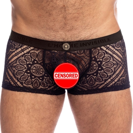 L'Homme invisible Black Magic Hipster Push-Up Trunks - Black