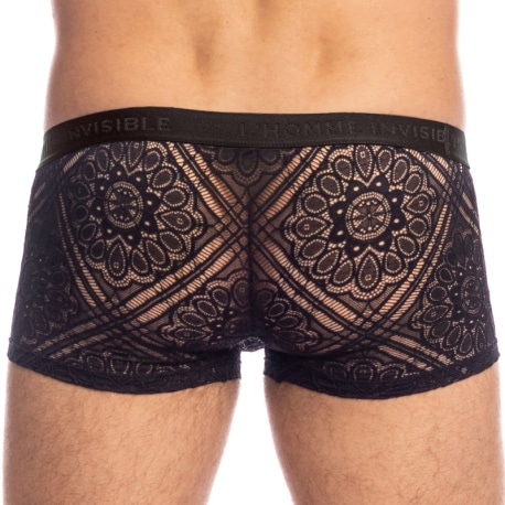 L'Homme invisible Black Magic Hipster Push-Up Trunks - Black