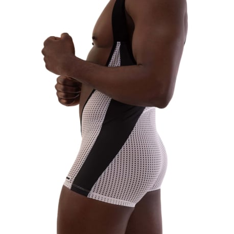 Barcode Sanke Mesh Singlet - White