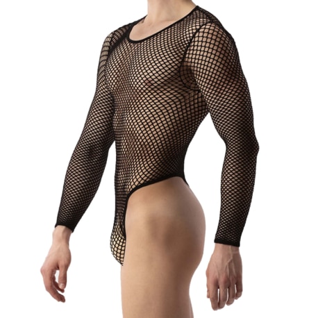 Barcode Body String Fishnet Como Noir