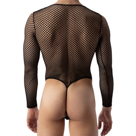 Barcode Body String Fishnet Como Noir