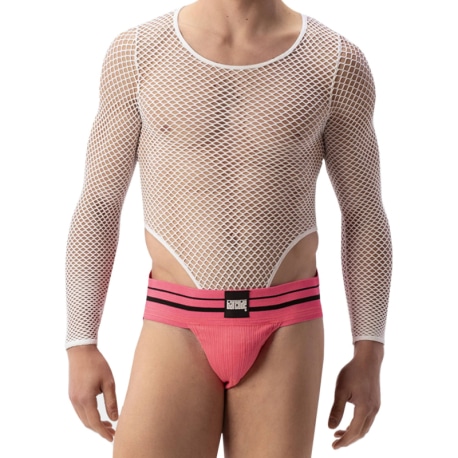 Barcode Body String Fishnet Como Blanc