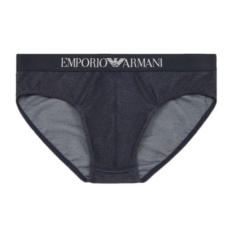 Emporio Armani Slip Indigo Jacquard Bleu