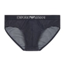 Emporio Armani Indigo Jacquard Briefs - Blue